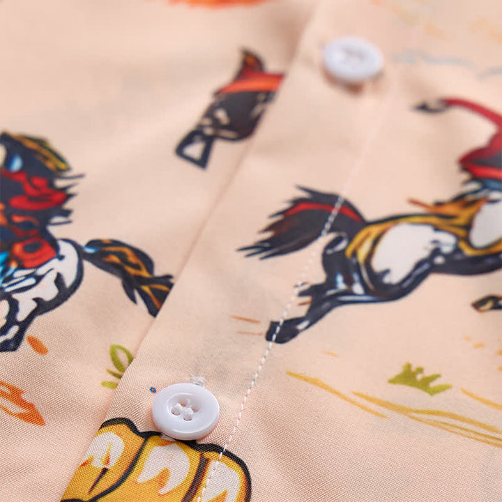 Camicia da uomo versatile con stampa integrale a tema deserto e selvaggio West. - image 5