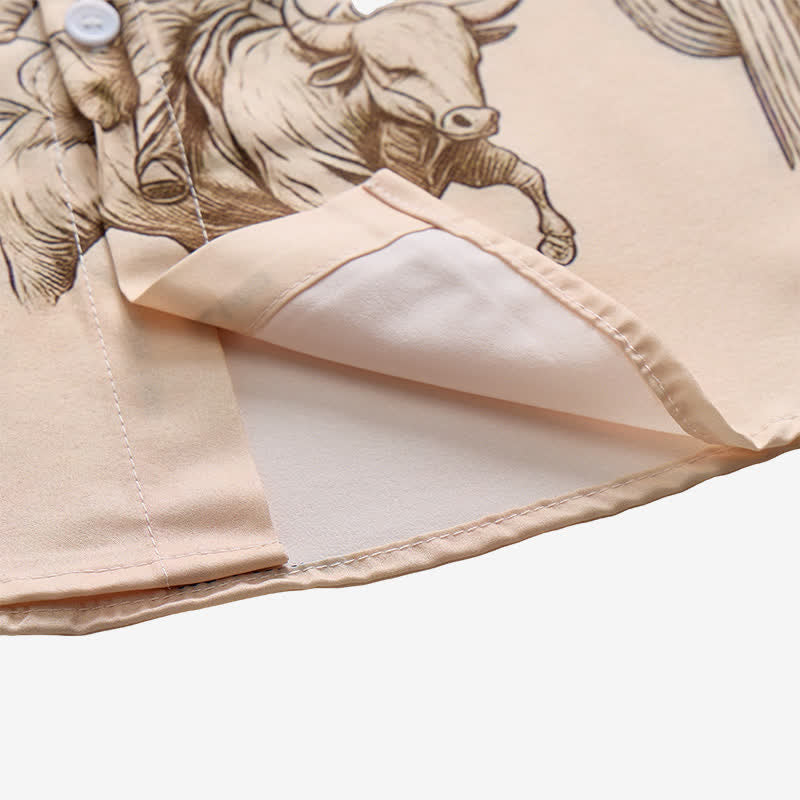 Camicia da uomo moderna retrò con stampa "Howdy Rodeo Bull Rider". - image 8