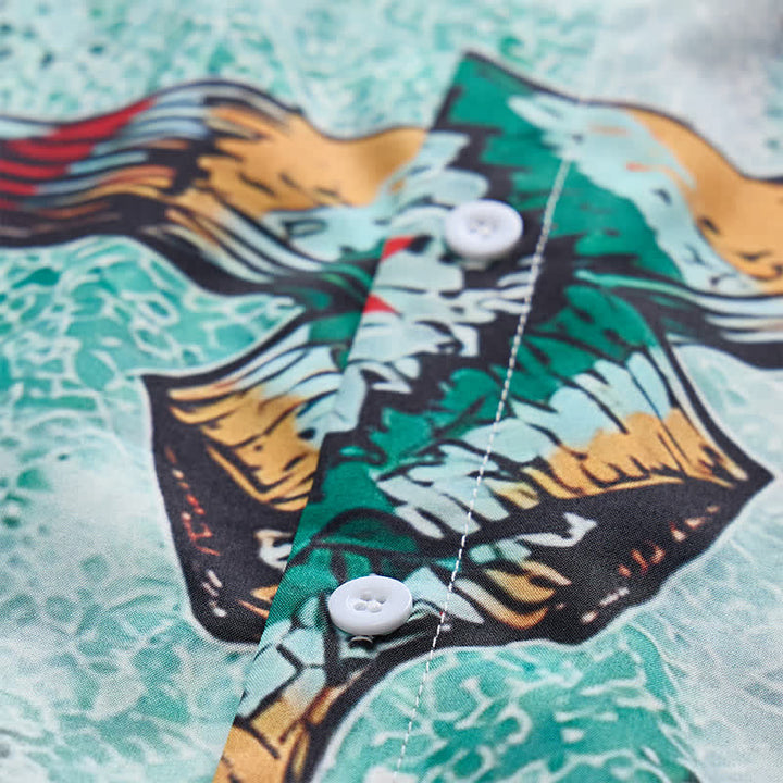Camicia western da uomo con stampa tribale a teschio di longhorn - image 5