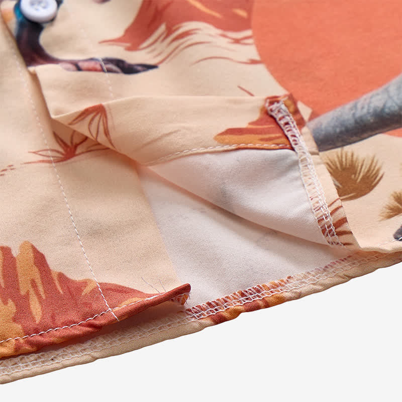 Camicia da uomo con stampa a tema Far West con dinosauro cavaliere - image 7