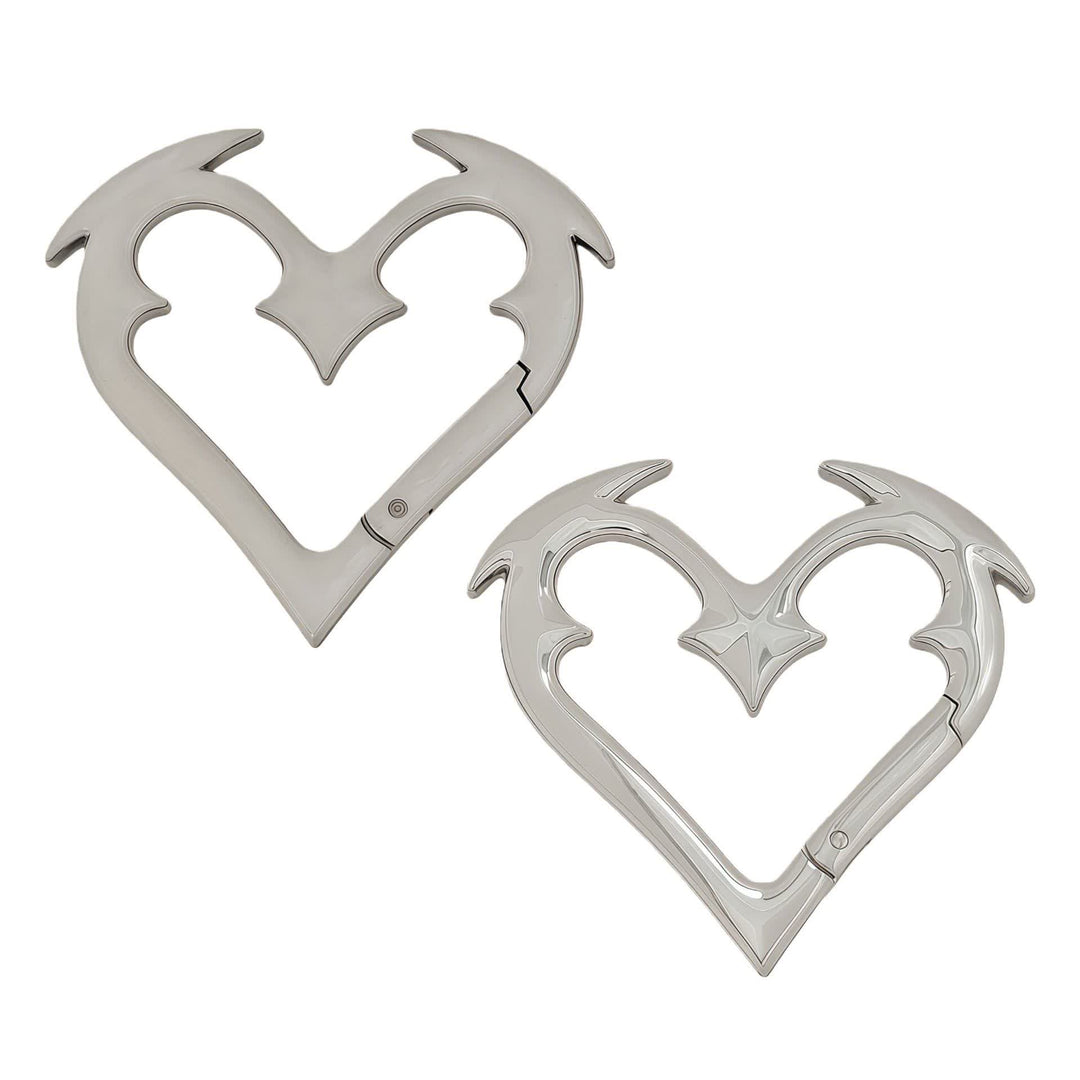 Portachiavi fai da te con anello a molla in metallo resistente a forma di cuore d'angelo - image 5