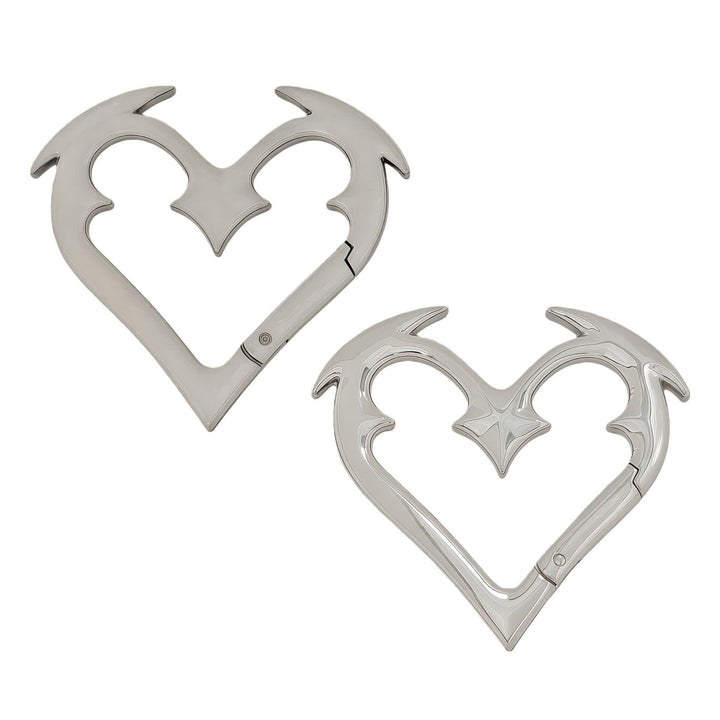 Portachiavi fai da te con anello a molla in metallo resistente a forma di cuore d'angelo - image 5
