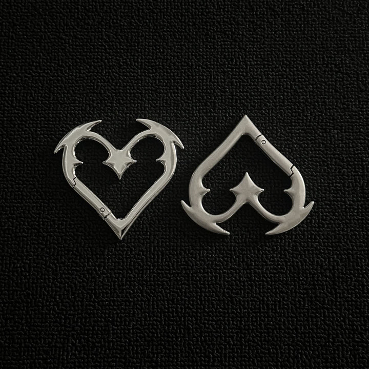 Portachiavi fai da te con anello a molla in metallo resistente a forma di cuore d'angelo - image 3