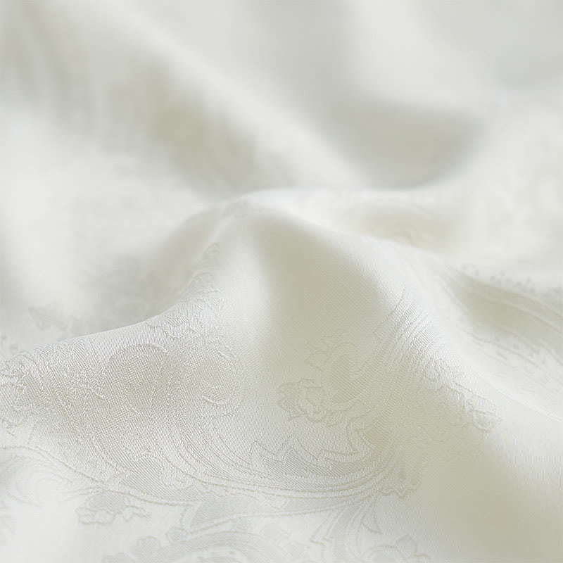 Camicia da sposo da uomo in raso jacquard con motivo paisley in stile retrò britannico - image 21
