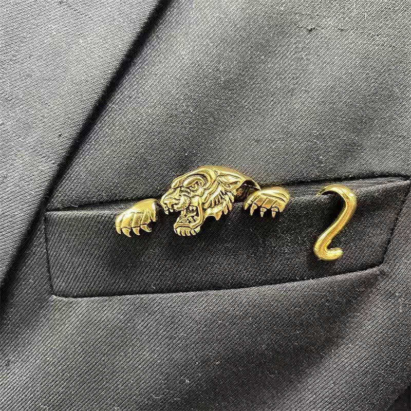 Porta fazzoletto da taschino con tigre feroce che sbircia - image 8