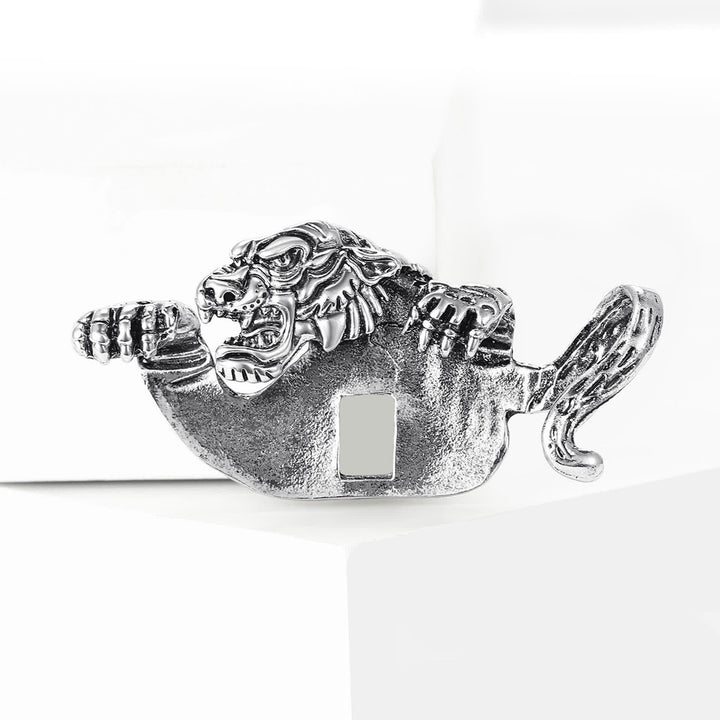 Porta fazzoletto da taschino con tigre feroce che sbircia - image 3