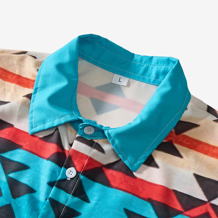 Camicia da uomo con motivo azteco e acchiappasogni in stile sud-occidentale - image 4