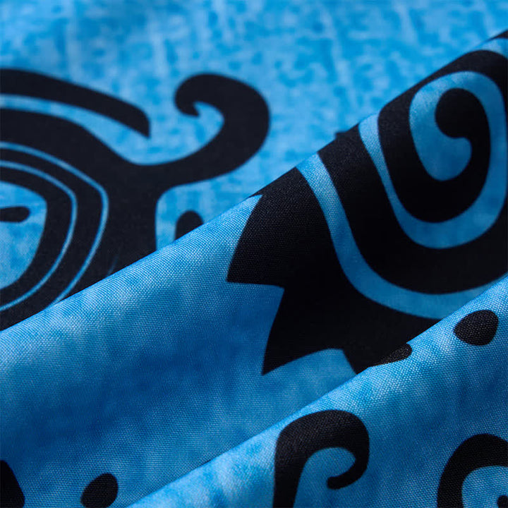 Camicia etnica da uomo con stampa ispirata all'arte rupestre del sud-ovest - image 6