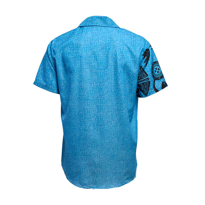 Camicia etnica da uomo con stampa ispirata all'arte rupestre del sud-ovest - image 10