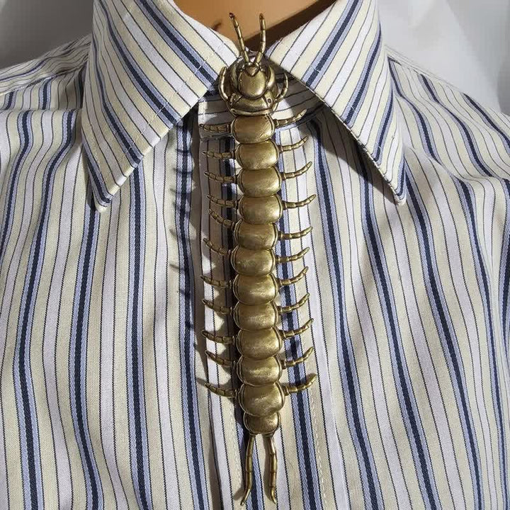 Copribottoni per camicia a scatto con millepiedi articolato in stile gotico - image 1
