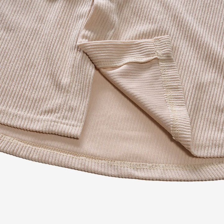 Camicia da lavoro da uomo in velluto a coste con due tasche sul petto, tinta unita. - image 11