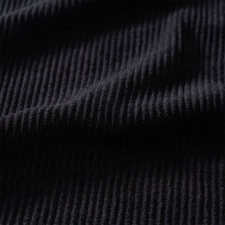 Camicia da uomo in velluto a coste con lacci e finiture a fantasia paisley in stile urbano - image 6