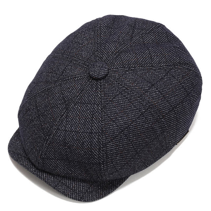 Classico berretto piatto da giornalaio con paraorecchie - Blu Nero - Regolabile (circa 22"-23 5/8") - image 13
