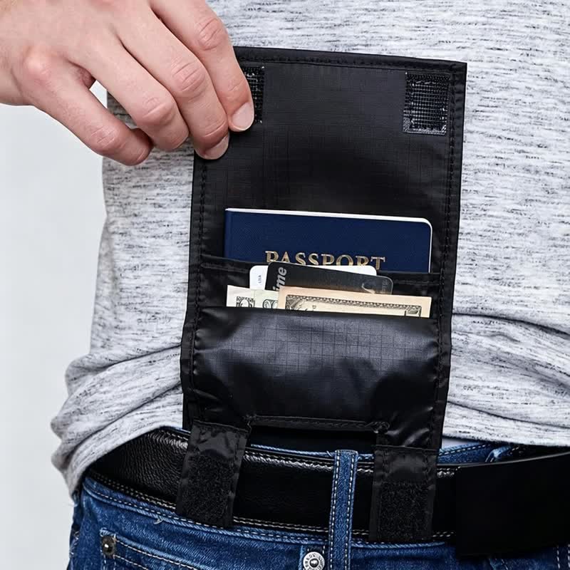 Marsupio da viaggio antifurto nascosto per passaporto e denaro - image 0