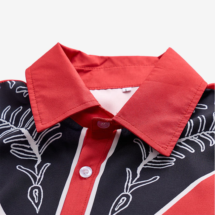 Camicia da uomo a maniche corte con stampa in stile western e bottoni - image 7
