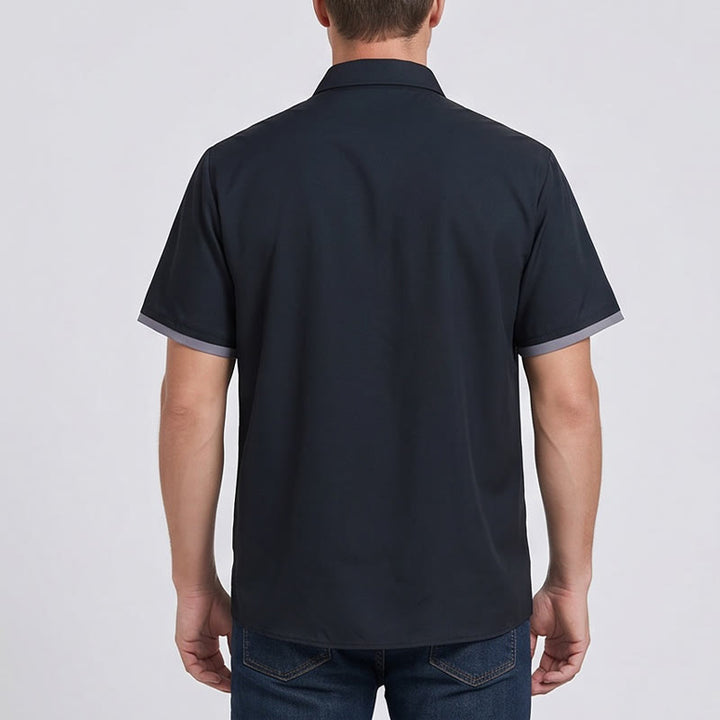 Camicia da uomo a maniche corte con stampa di testa di capra in stile western - image 3