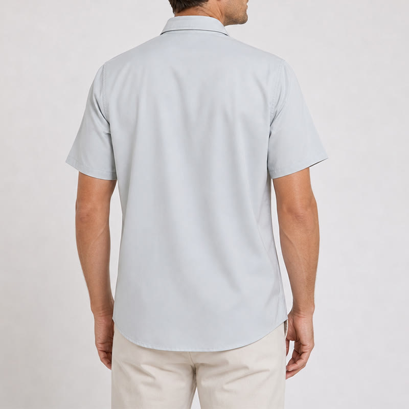 Camicia casual da uomo a maniche corte con stampa cowboy verde lazo - image 3