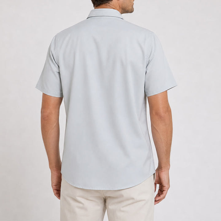 Camicia casual da uomo a maniche corte con stampa cowboy verde lazo - image 3