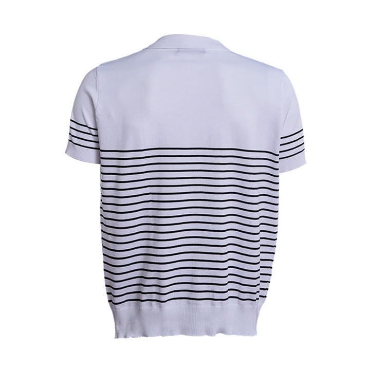Polo da uomo a maniche corte a righe, vestibilità regolare. - image 12