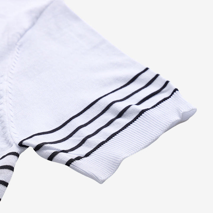Polo da uomo a maniche corte a righe, vestibilità regolare. - image 9