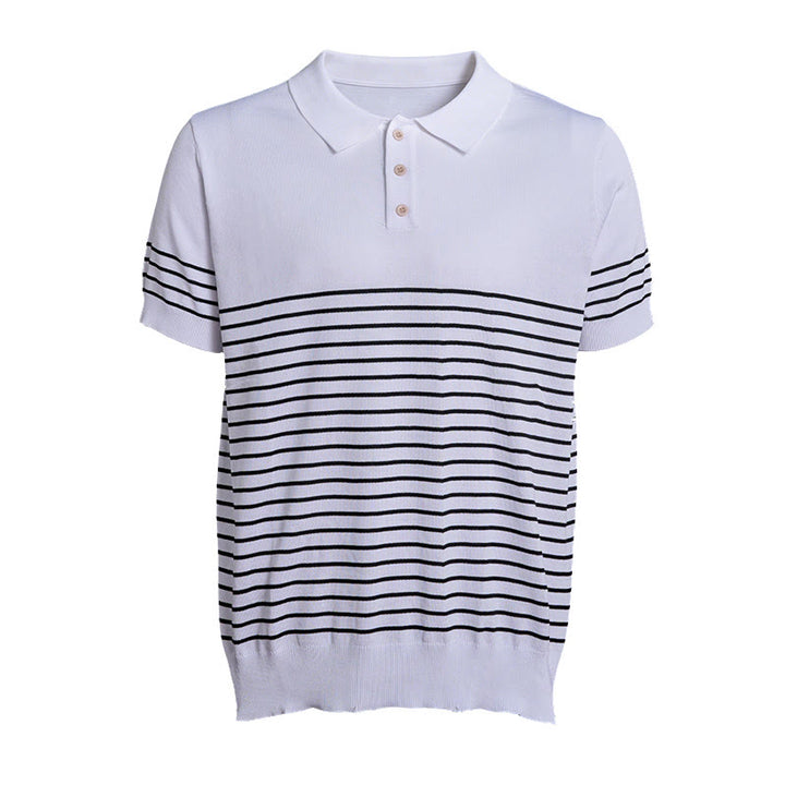 Polo da uomo a maniche corte a righe, vestibilità regolare. - image 11