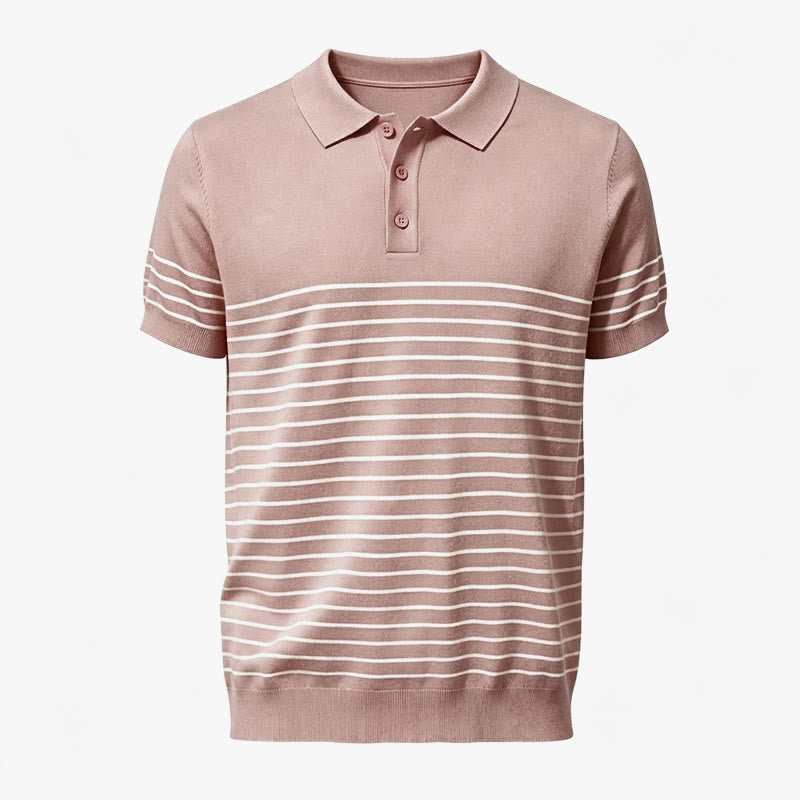 Polo da uomo a maniche corte a righe, vestibilità regolare. - image 14