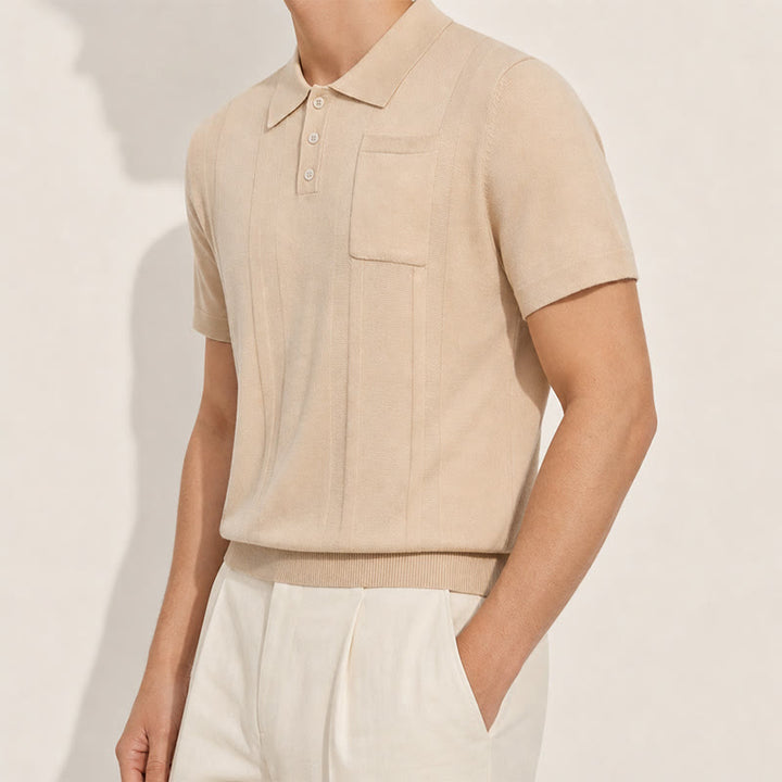Polo da uomo a righe verticali, casual, per tutti i giorni. - image 2
