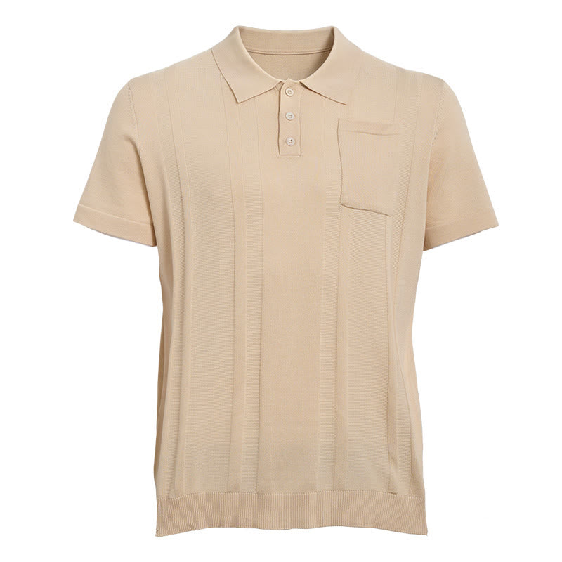 Polo da uomo a righe verticali, casual, per tutti i giorni. - image 11