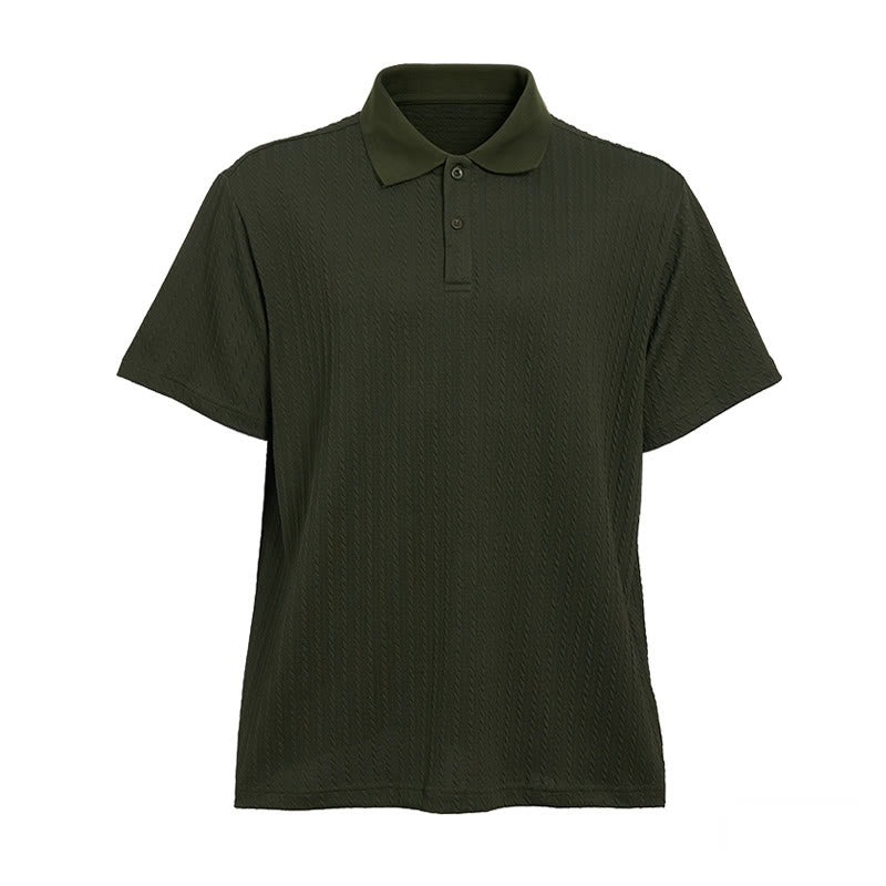 Polo da uomo in maglia traspirante e testurizzata, vestibilità comoda e casual. - image 14