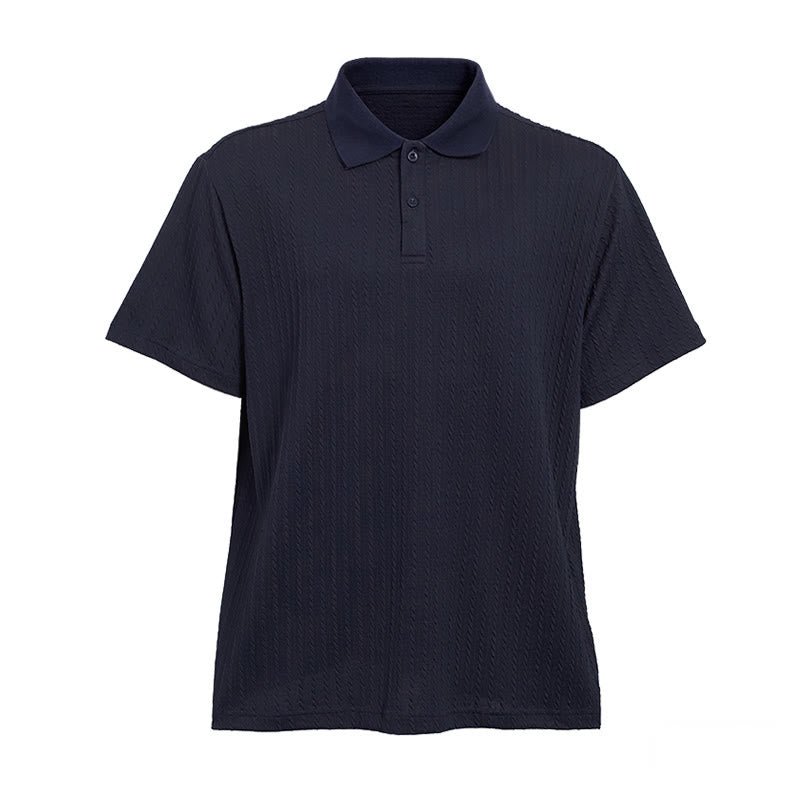 Polo da uomo in maglia traspirante e testurizzata, vestibilità comoda e casual. - image 20