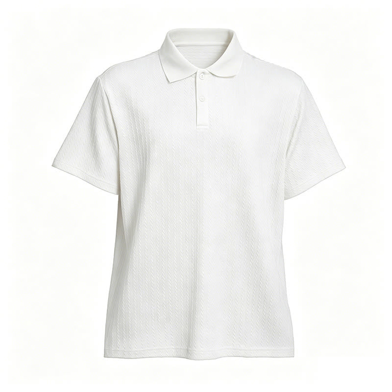 Polo da uomo in maglia traspirante e testurizzata, vestibilità comoda e casual. - image 17