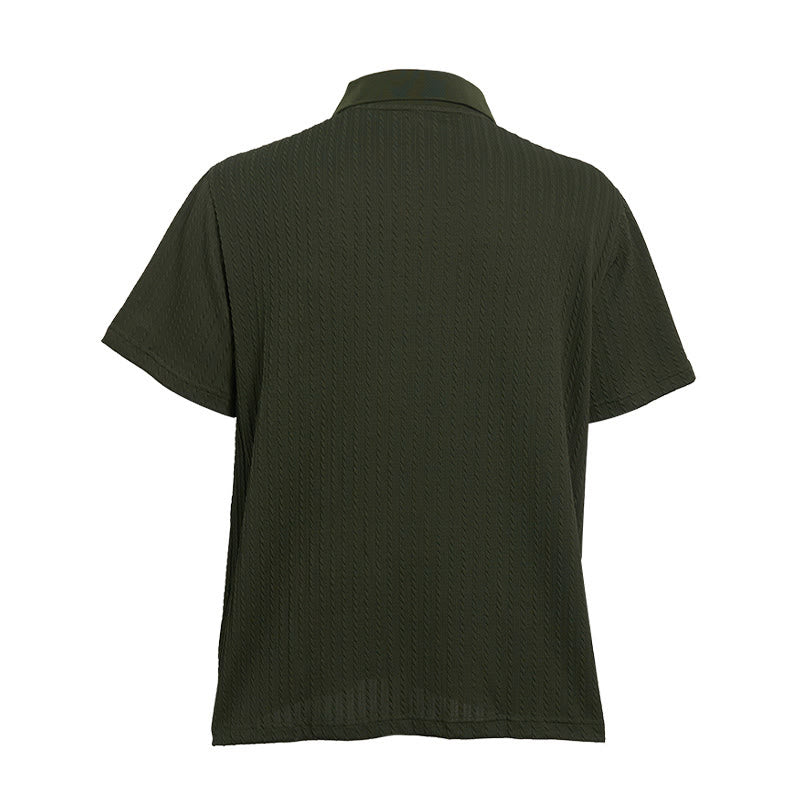 Polo da uomo in maglia traspirante e testurizzata, vestibilità comoda e casual. - image 15