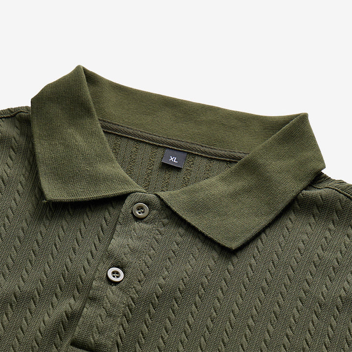 Polo da uomo in maglia traspirante e testurizzata, vestibilità comoda e casual. - image 10