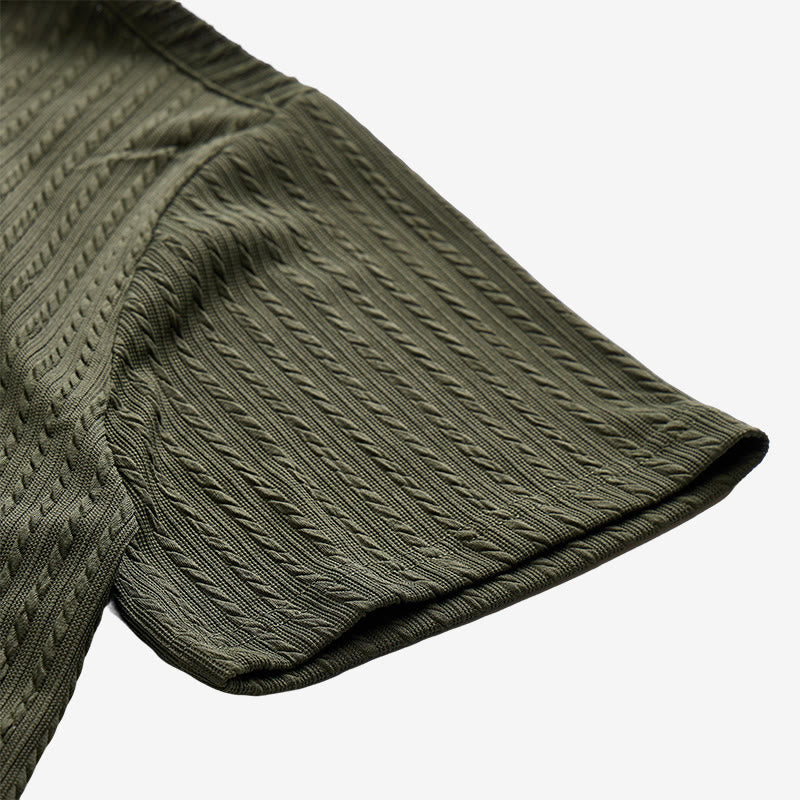 Polo da uomo in maglia traspirante e testurizzata, vestibilità comoda e casual. - image 13