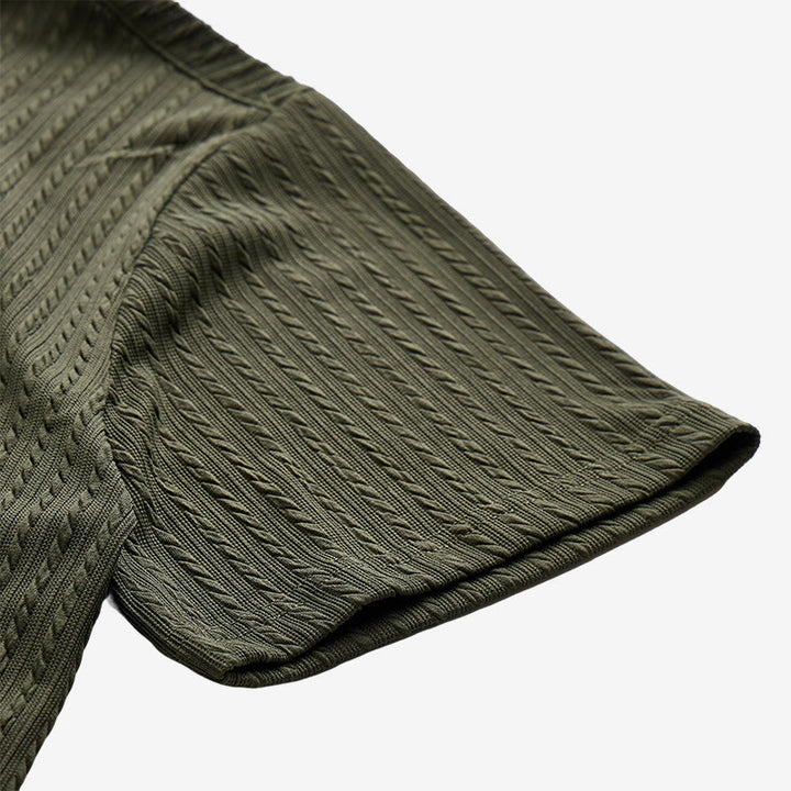Polo da uomo in maglia traspirante e testurizzata, vestibilità comoda e casual. - image 13