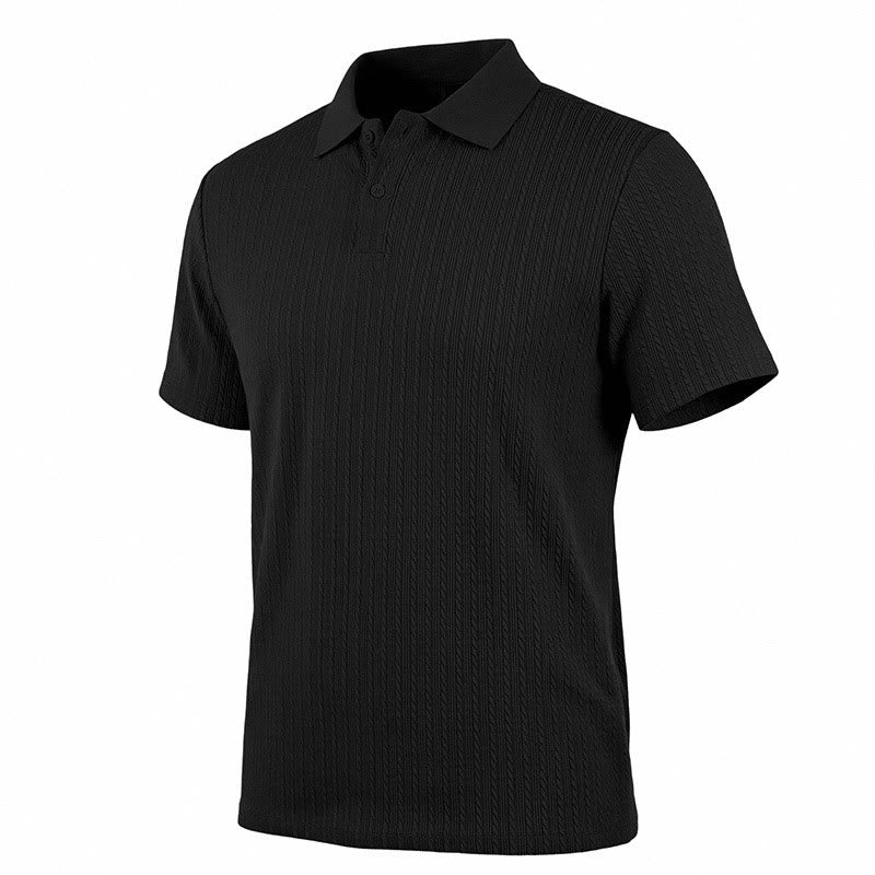 Polo da uomo in maglia traspirante e testurizzata, vestibilità comoda e casual. - image 16