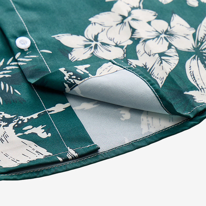 Camicia da uomo a maniche corte con stampa floreale hawaiana per le vacanze. - image 7