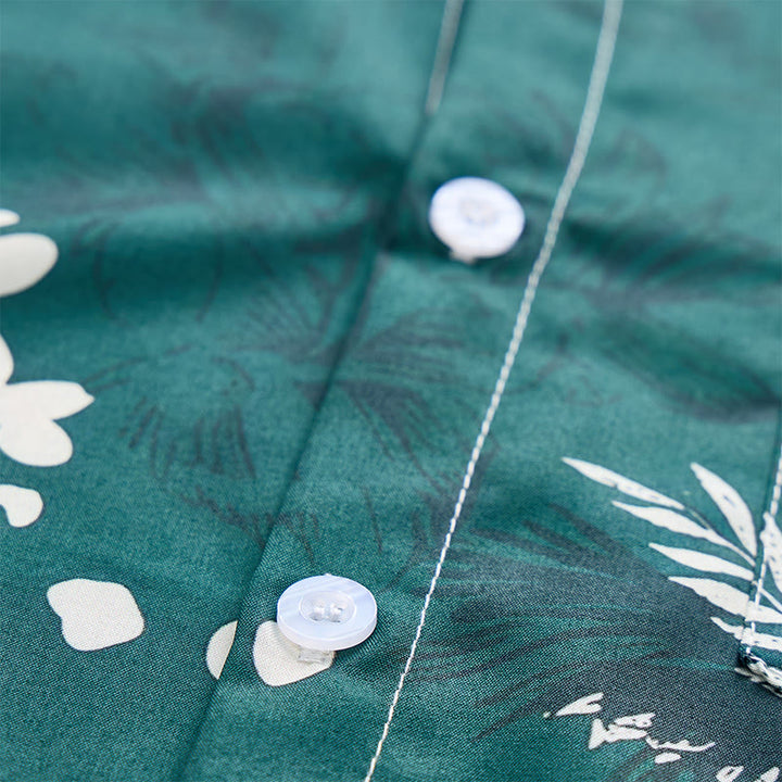 Camicia da uomo a maniche corte con stampa floreale hawaiana per le vacanze. - image 5