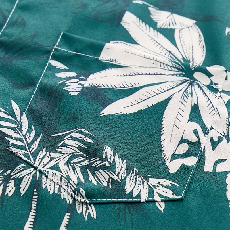 Camicia da uomo a maniche corte con stampa floreale hawaiana per le vacanze. - image 6