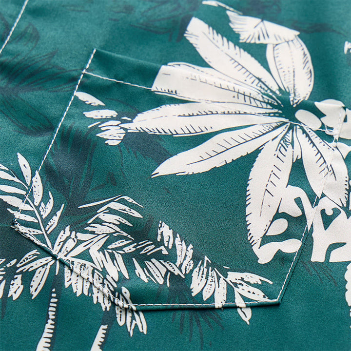 Camicia da uomo a maniche corte con stampa floreale hawaiana per le vacanze. - image 6