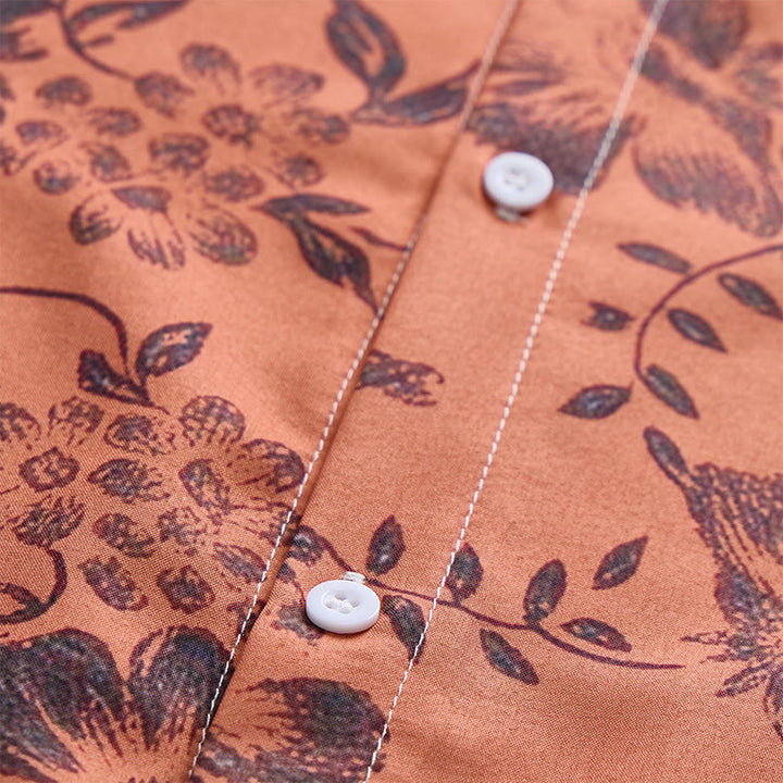 Camicia casual da uomo a maniche corte con stampa floreale per le vacanze - image 10
