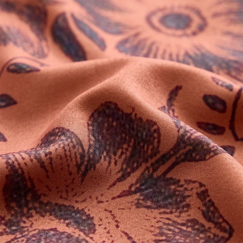 Camicia casual da uomo a maniche corte con stampa floreale per le vacanze - image 9
