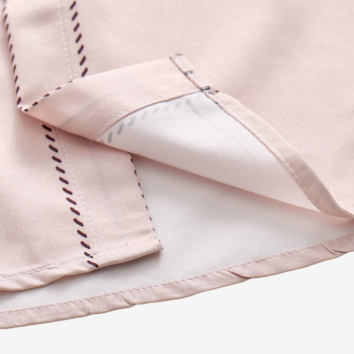 Camicia elegante da uomo in stile country con stampa floreale beige e marrone - image 7