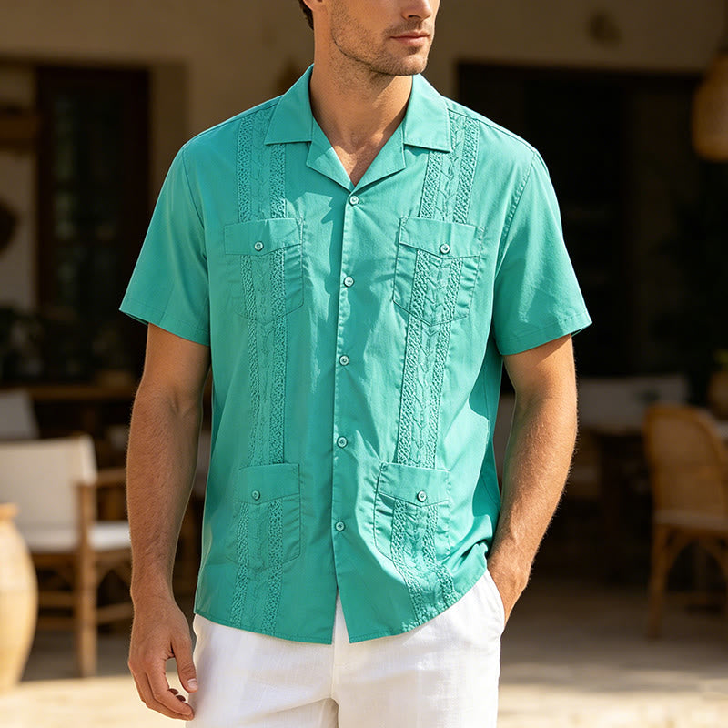 Camicia casual moderna con ricami d'ispirazione cubana - Sabato - 2XL - image 2