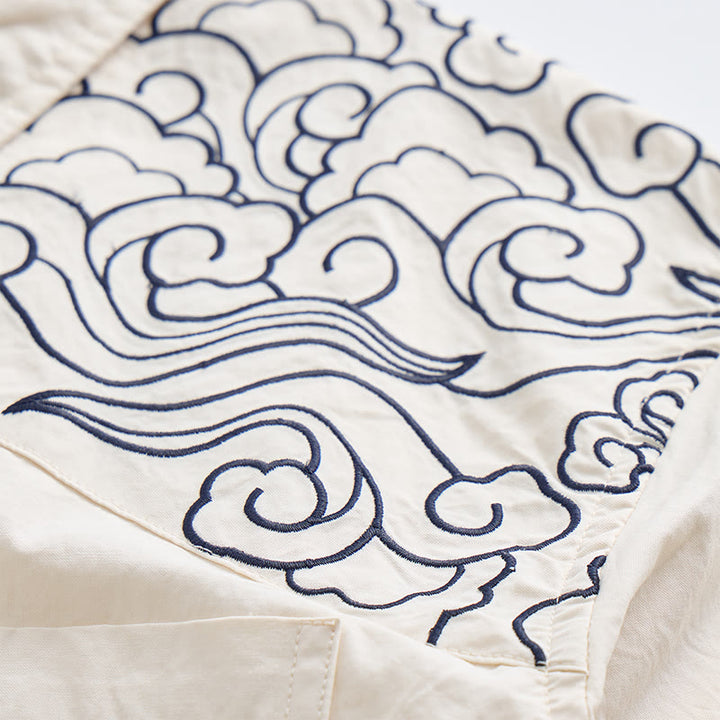 Maglietta a maniche corte con ricamo a nuvola in stile streetwear - image 11