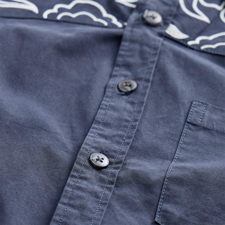 Maglietta a maniche corte con ricamo a nuvola in stile streetwear - image 6