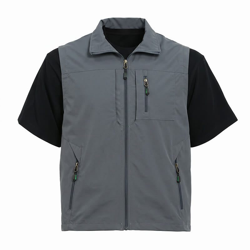 Gilet da uomo leggero ad asciugatura rapida per pesca e attività all'aperto. - image 12