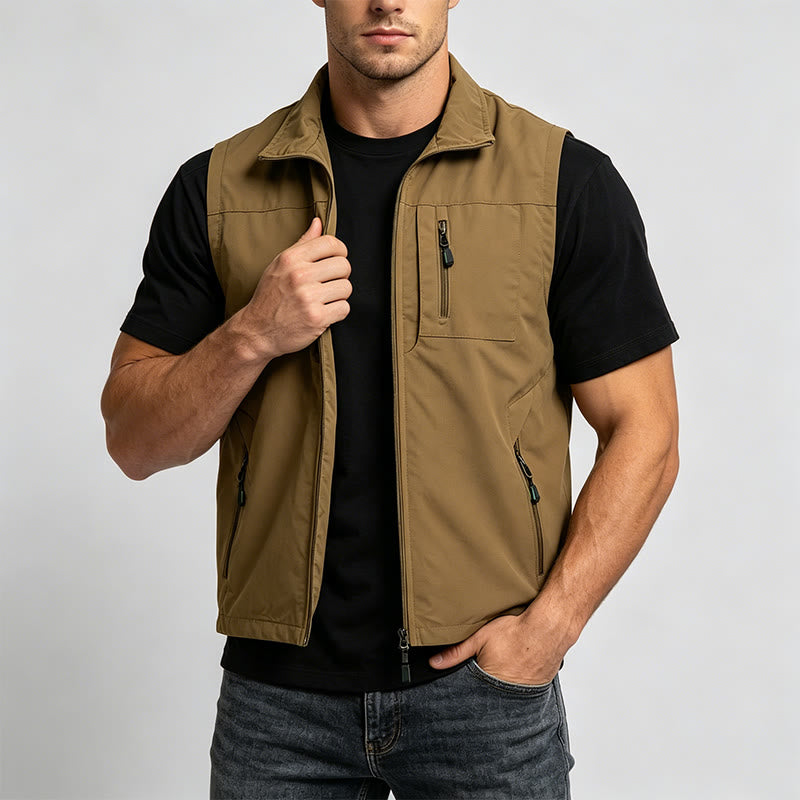 Gilet da uomo leggero ad asciugatura rapida per pesca e attività all'aperto. - image 1