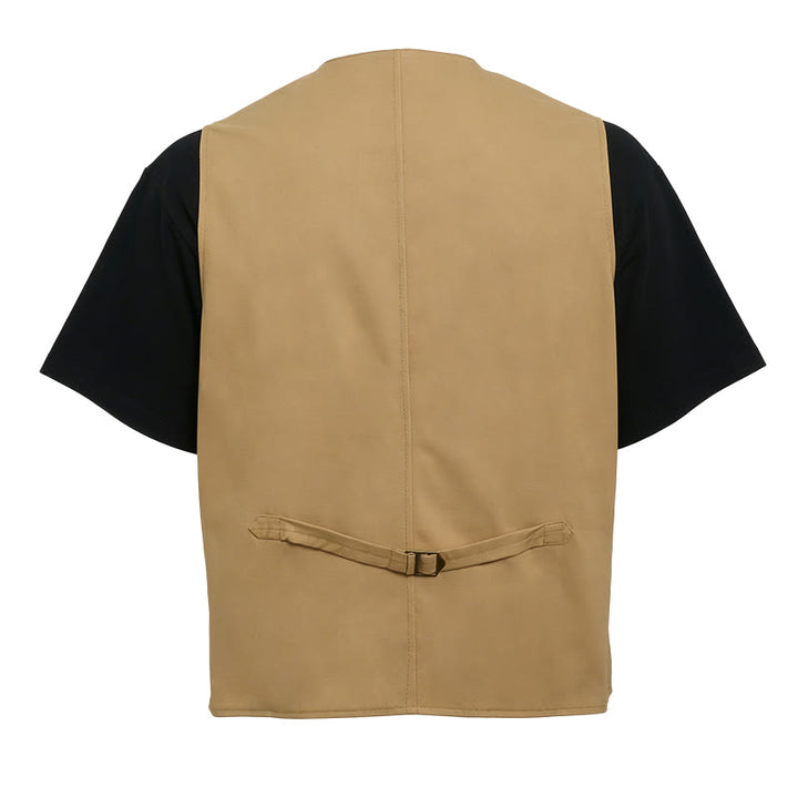 Gilet da lavoro leggero da uomo con bottoni, ideale per attività all'aperto. - image 6