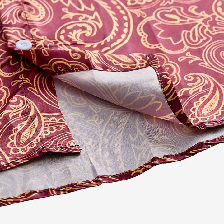 Camicia elegante da uomo di lusso con motivo paisley vintage lucido - image 8
